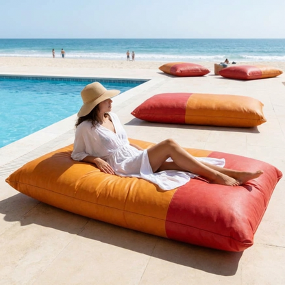 Beanbag sun lounger – Faux Leather | Multiple Colours | 70x180 & 140x180 cm