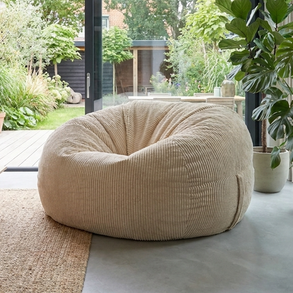 Big XXL BeanBag – Ribbed Corduroy Fabric Grijs