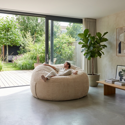 Big XXL BeanBag – Ribbed Corduroy Fabric Grijs