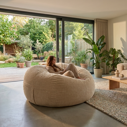 Big XXL BeanBag – Ribbed Corduroy Fabric Grijs