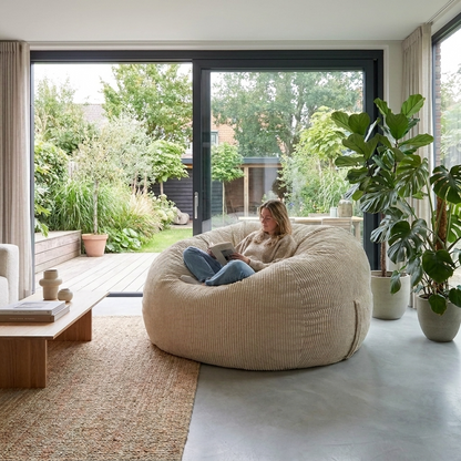 Big XXL BeanBag – Ribbed Corduroy Fabric Grijs