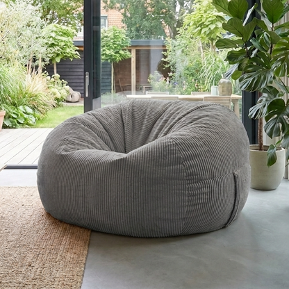 Big XXL BeanBag – Ribbed Corduroy Fabric Grijs