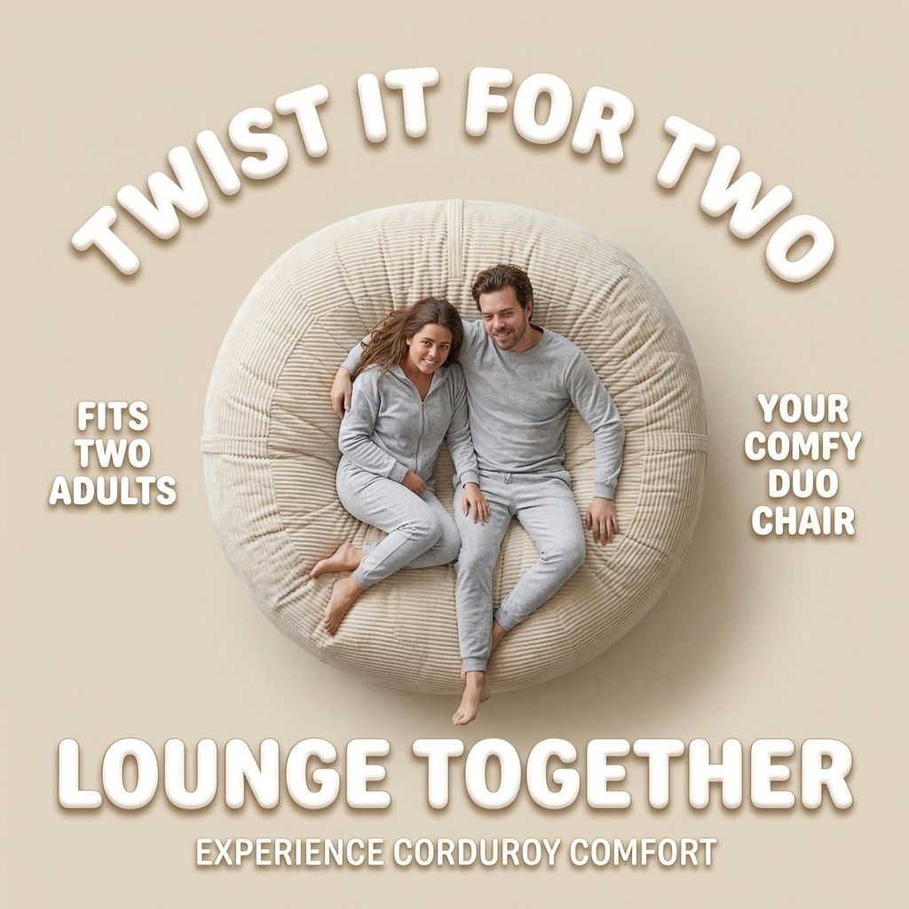 Big XXL BeanBag – Ribbed Corduroy Fabric Grijs