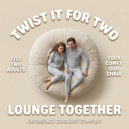 Big XXL BeanBag – Ribbed Corduroy Fabric Grijs