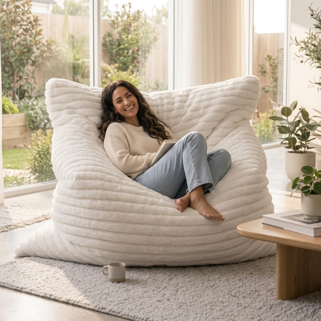 WAGREX Beanbag – Thick Soft Faux Fur