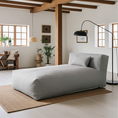 Wagrex - Beanbag Chaise Longue -  Cotton Linen