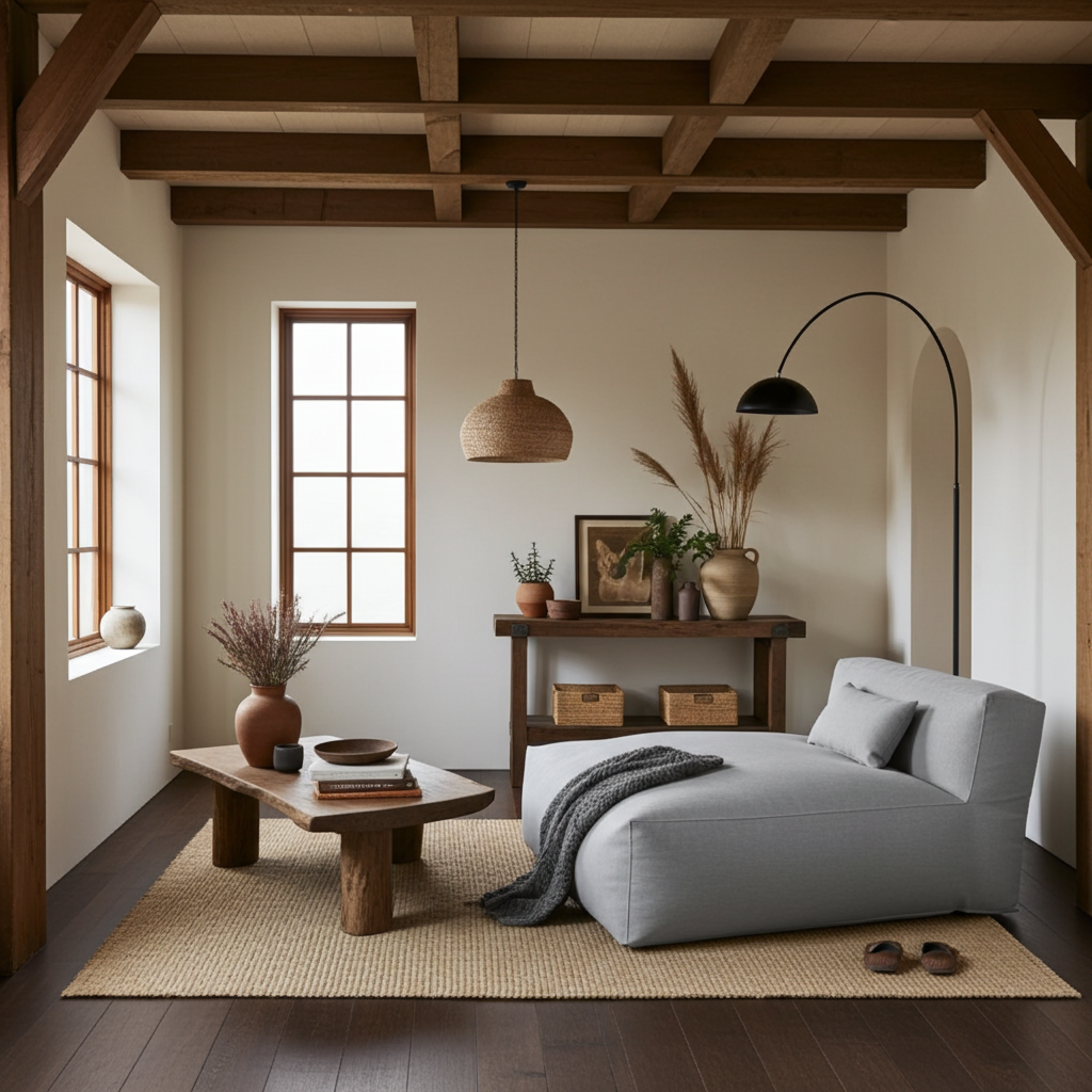 Wagrex - Beanbag Chaise Longue -  Cotton Linen