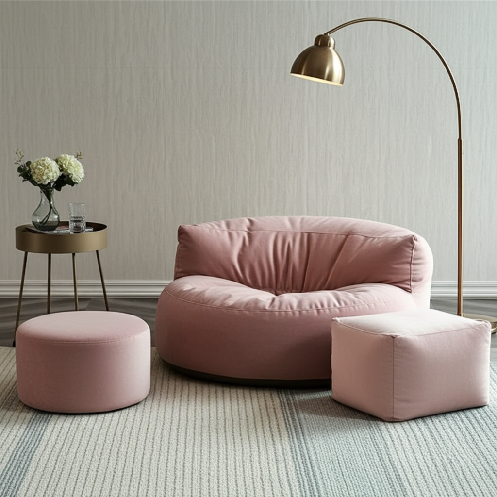 Beanbag Round Thick Velvet