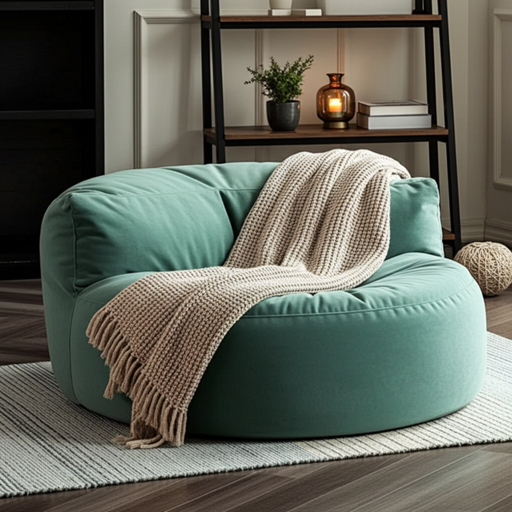 Beanbag Round Thick Velvet