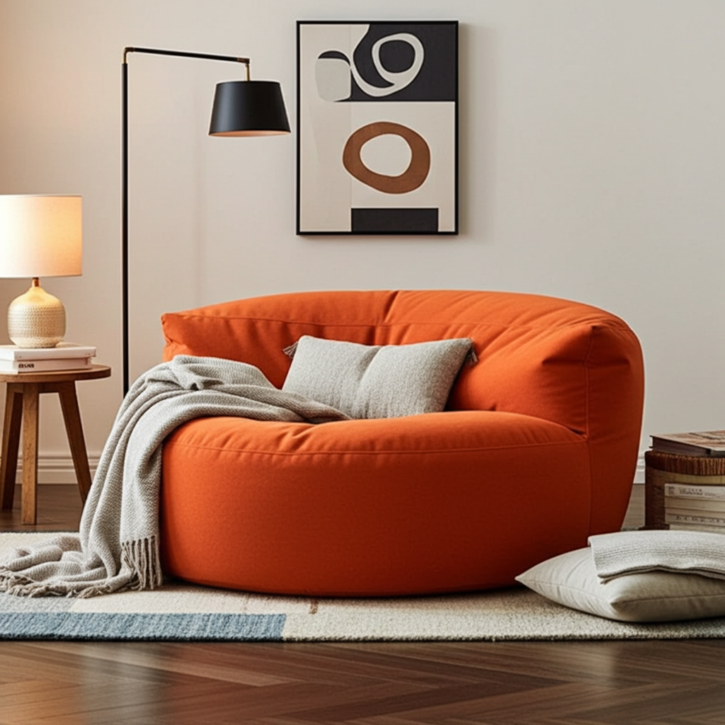 Beanbag Round Thick Velvet