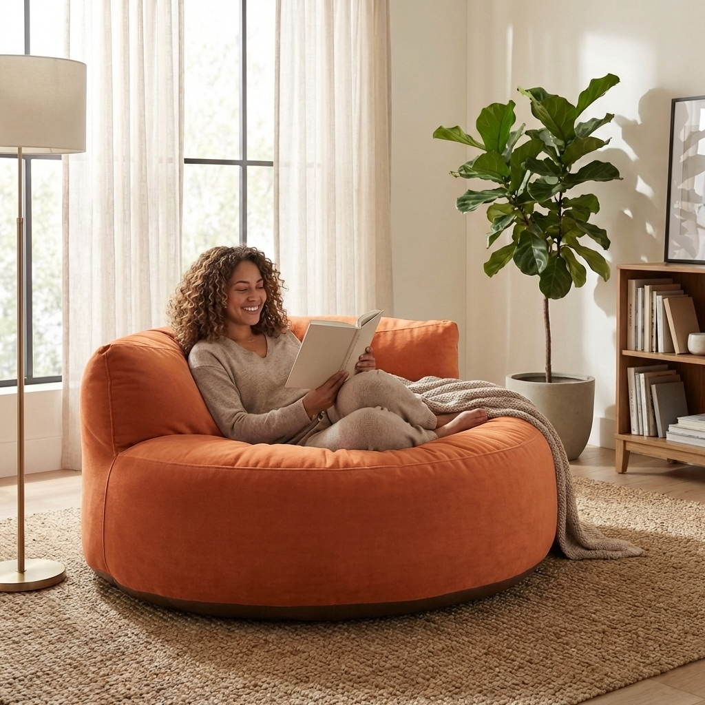 Beanbag Round Thick Velvet