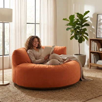 Beanbag Round Thick Velvet