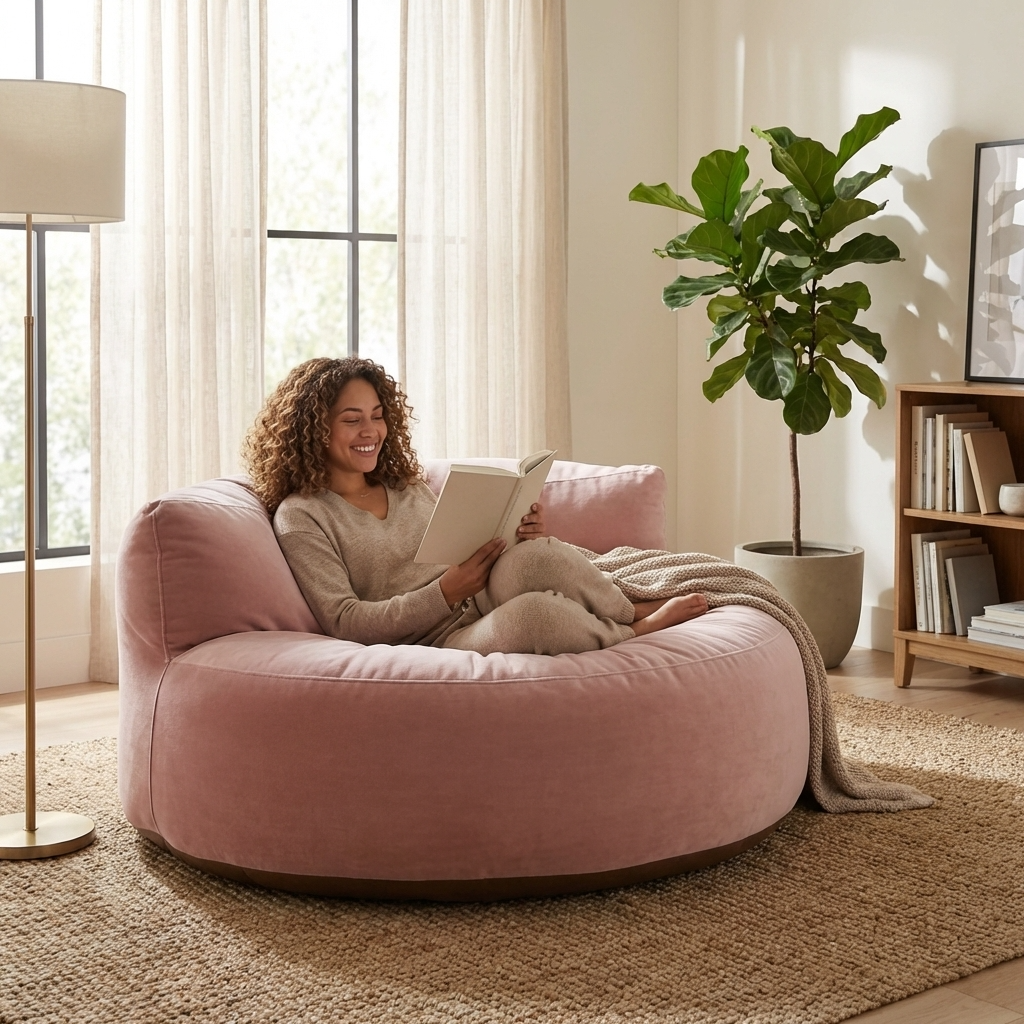 Beanbag Round Thick Velvet