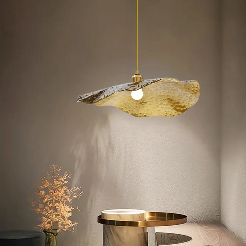 Gouden Lotusblad Hanglamp van Messing - Act Design Shop