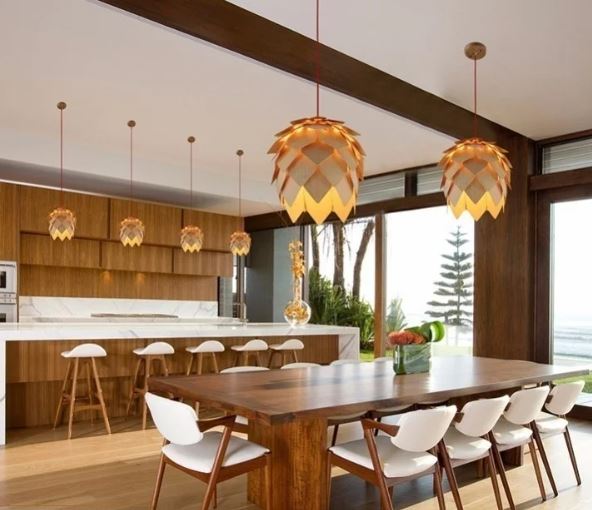 Houten Hanglamp Dennenappel Design - Act Design Shop