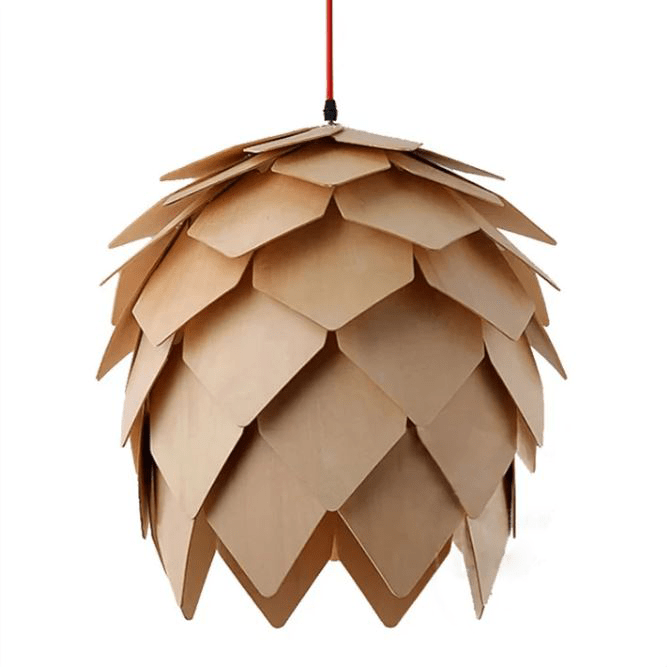 Houten Hanglamp Dennenappel Design - Act Design Shop
