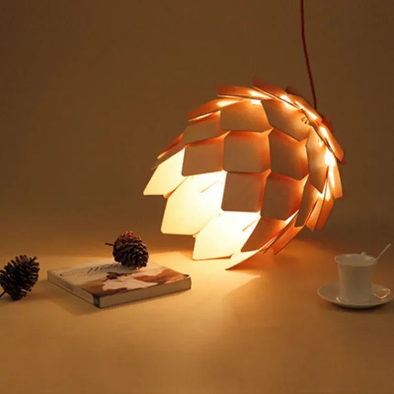 Houten Hanglamp Dennenappel Design - Act Design Shop