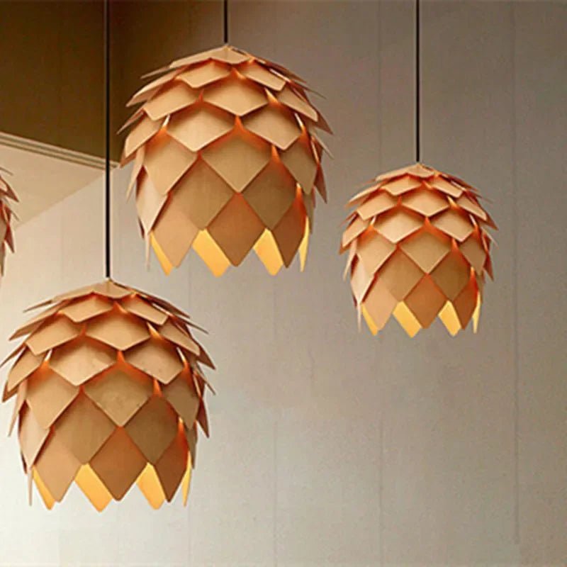 Houten Hanglamp Dennenappel Design - Act Design Shop