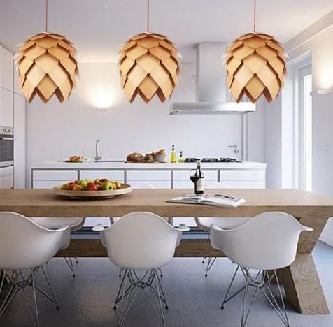 Houten Hanglamp Dennenappel Design - Act Design Shop