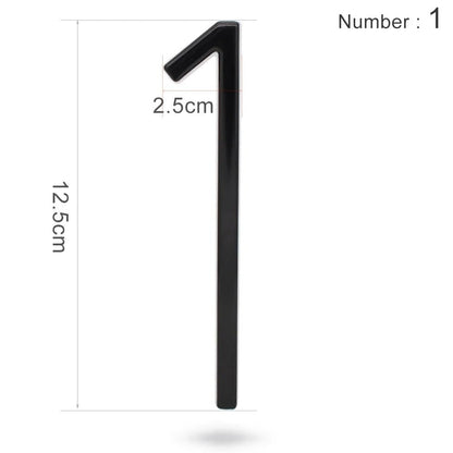 Huisnummerbordje Aluminium - Huisnummer bord zwart - Met ABC 12,5cm - Act Design Shop