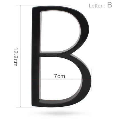 Huisnummerbordje Aluminium - Huisnummer bord zwart - Met ABC 12,5cm - Act Design Shop