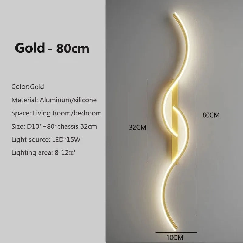 Moderne LED-wandlamp - Minimalistische striplamp