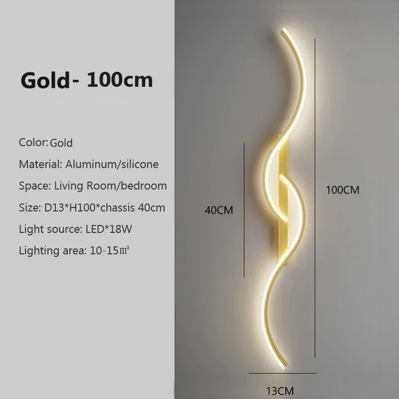Moderne LED-wandlamp - Minimalistische striplamp