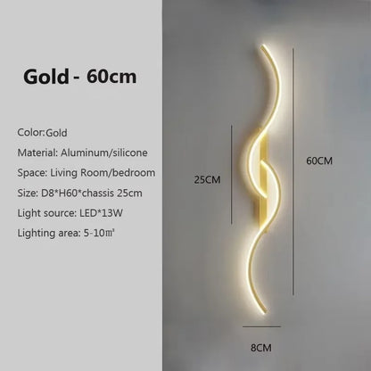 Moderne LED-wandlamp - Minimalistische striplamp