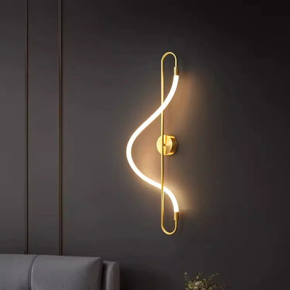 Modern LED Wall Lamp – Gold Aluminum Sconce
