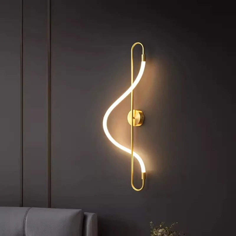 Modern LED Wall Lamp – Gold Aluminum Sconce