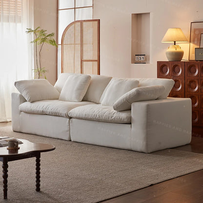 Cloud Comfort Modular Sofa - Modern white flannel
