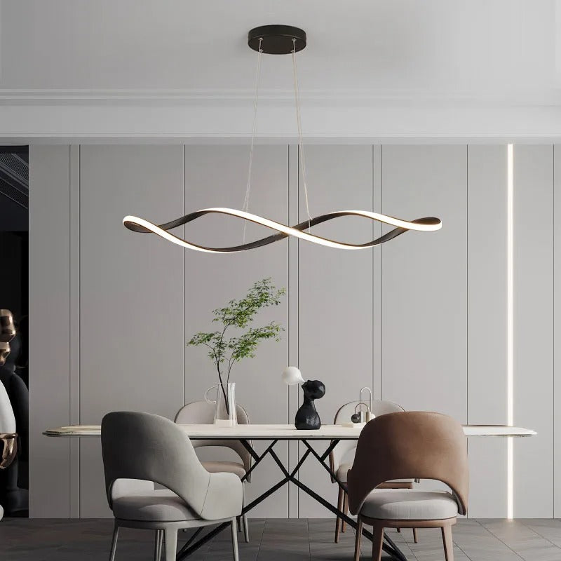 Curled Modern LED Pendant Light