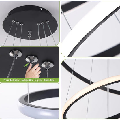 3 Rings Modern Led Ceiling Chandelier