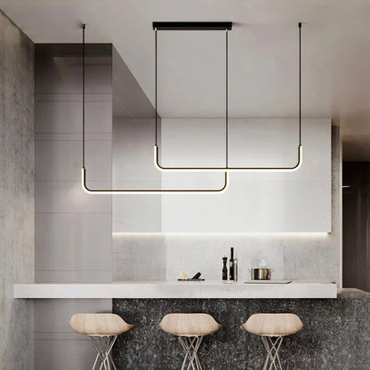 Modern Chandeliers Aluminum Dining Room LED Pendant Lamps