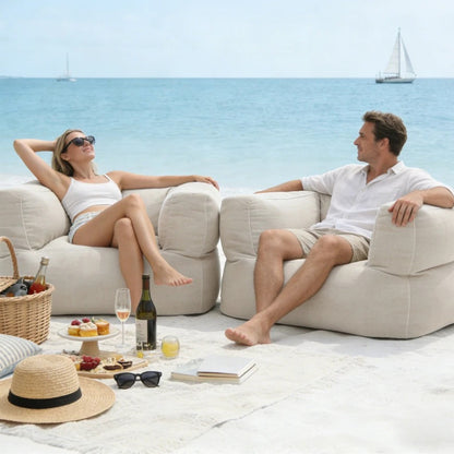 Wagrex - Chenille Garden Lounge Chair - Outdoor Beanbag for Patio