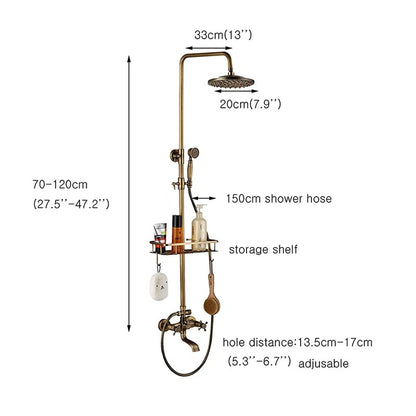 Rain Shower Brass Shower Faucet – Thermostatic Adjustable