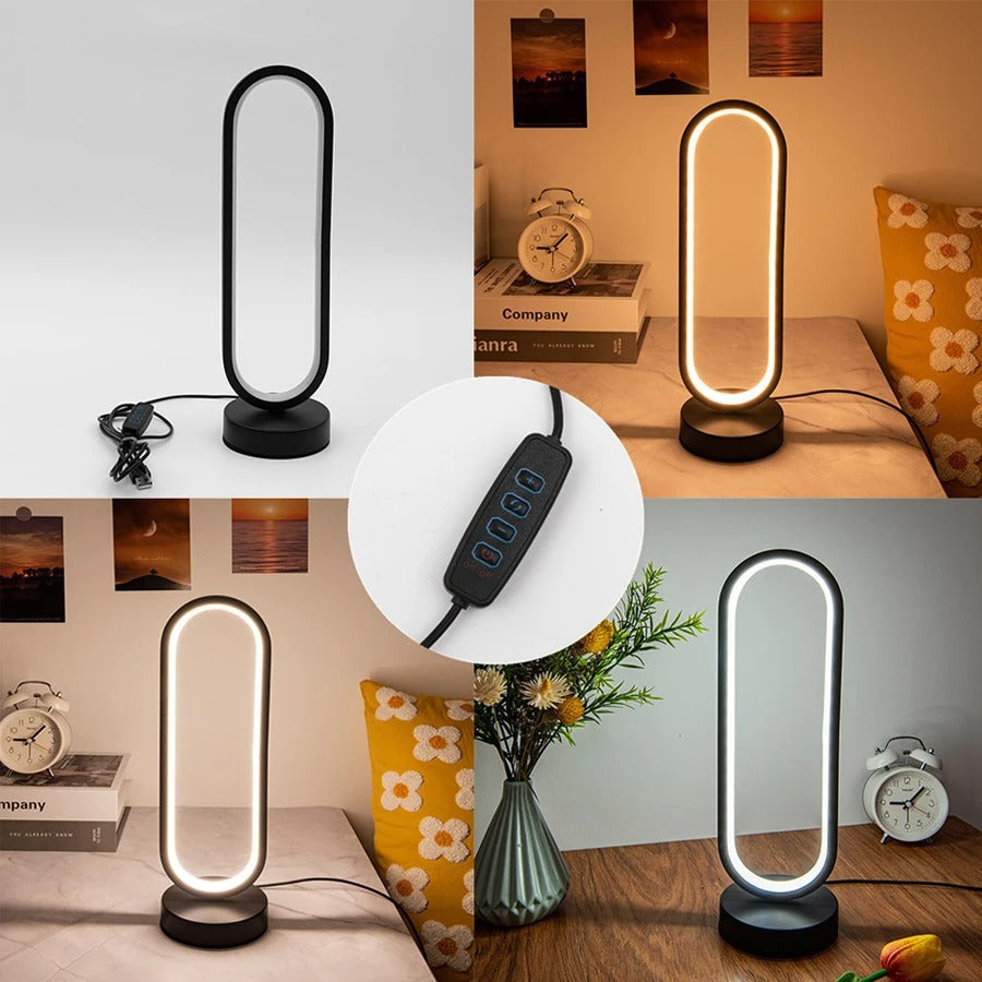 Tafellamp Dimbaar 3-kleuren met USB-stekker