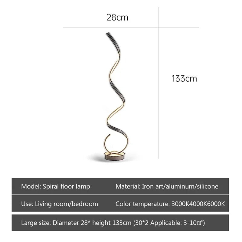 Staande lamp woonkamer design - Moderne LED vloerlamp
