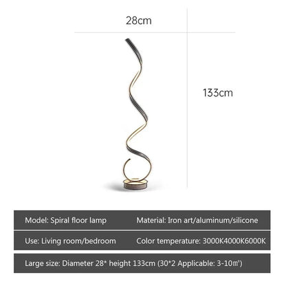 Staande lamp woonkamer design - Moderne LED vloerlamp