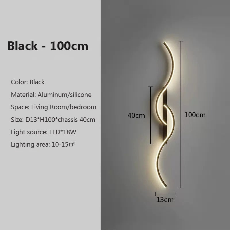 Moderne LED-wandlamp - Minimalistische striplamp