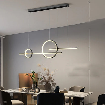Modern LED Chandelier - Minimalist Pendant Light for Restaurant, Living Room & Bar