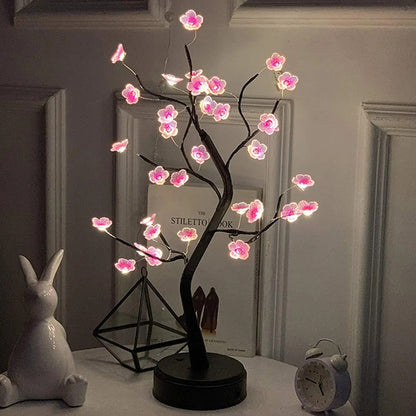 Kersenbloesem LED Nachtlamp met USB-stekker