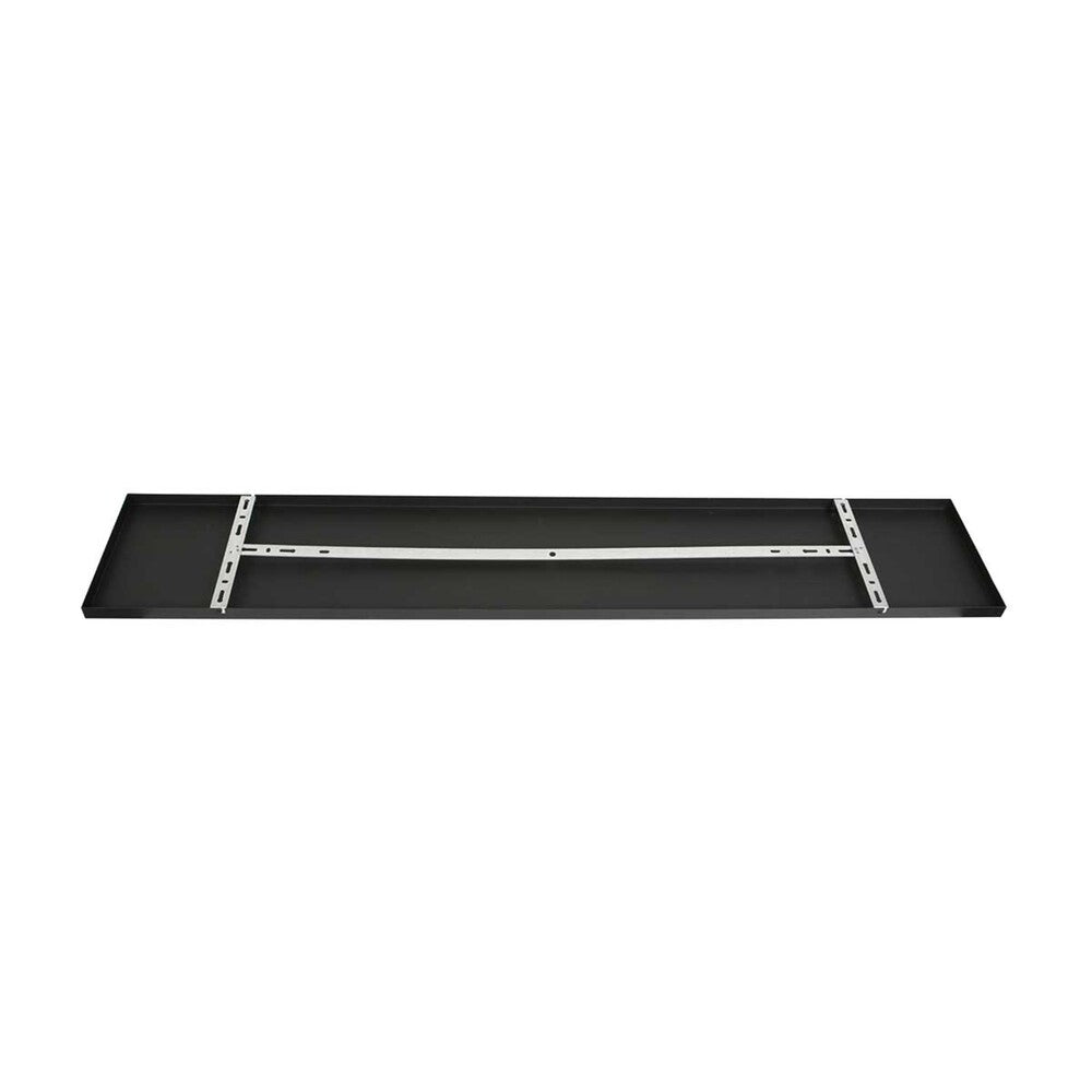 Plafondplaat voor lampen 140 x 25 cm - zonder gaten - zwart - Act Design Shop