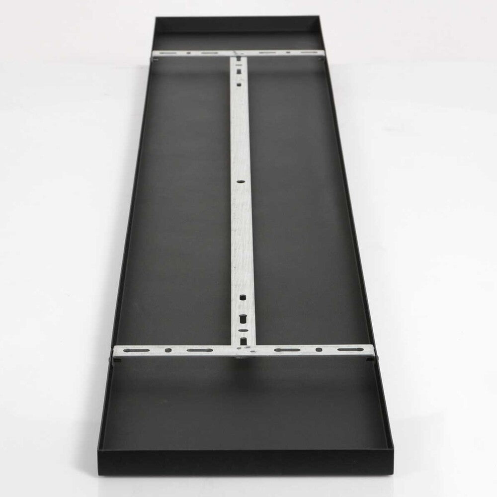 Plafondplaat voor lampen 140 x 25 cm - zonder gaten - zwart - Act Design Shop