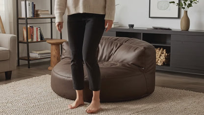 Beanbag Modern Round Retro-Leather
