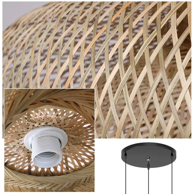 Rattan Pendant Lamp Set of 3 - Made of Bamboo - Act Design Shop