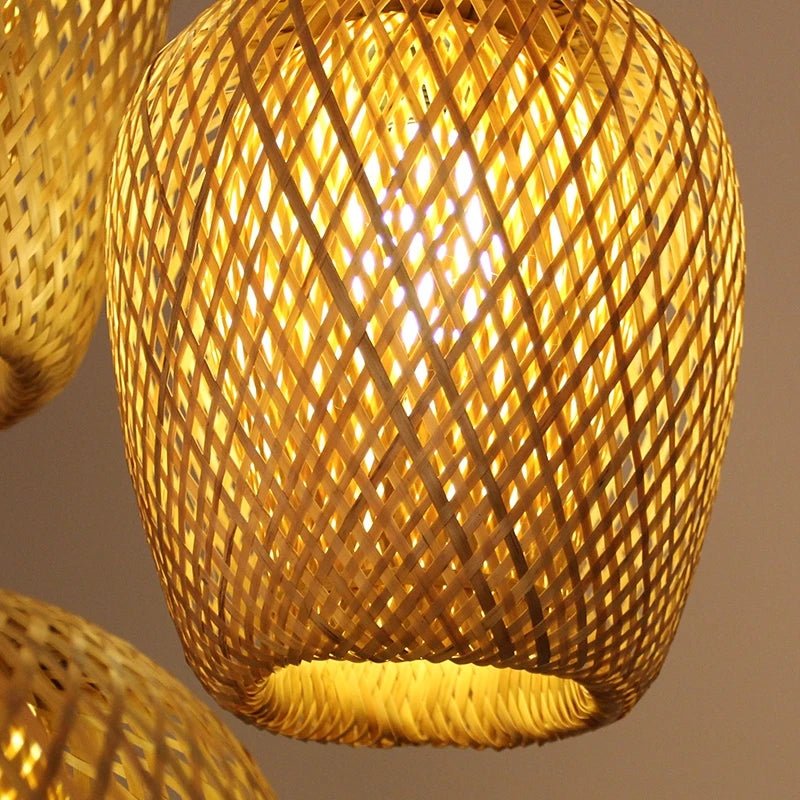 Rieten hanglampen woonkamer keuken badkamer hal entree - Act Design Shop