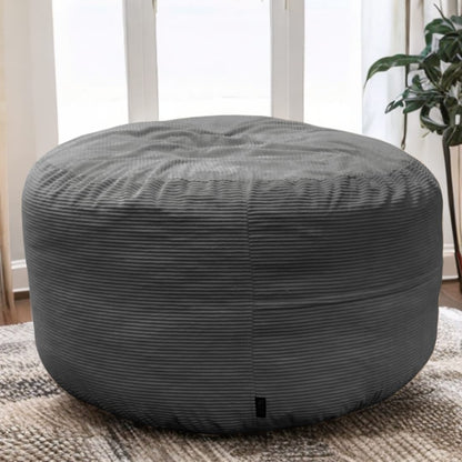 Big Mega XXL Sitzsack aus geripptem Stoff. Inklusive Schaumstofffüllung