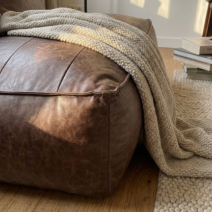 Wagrex - Fauteuil Beanbag Rib Modern Retro-Leather