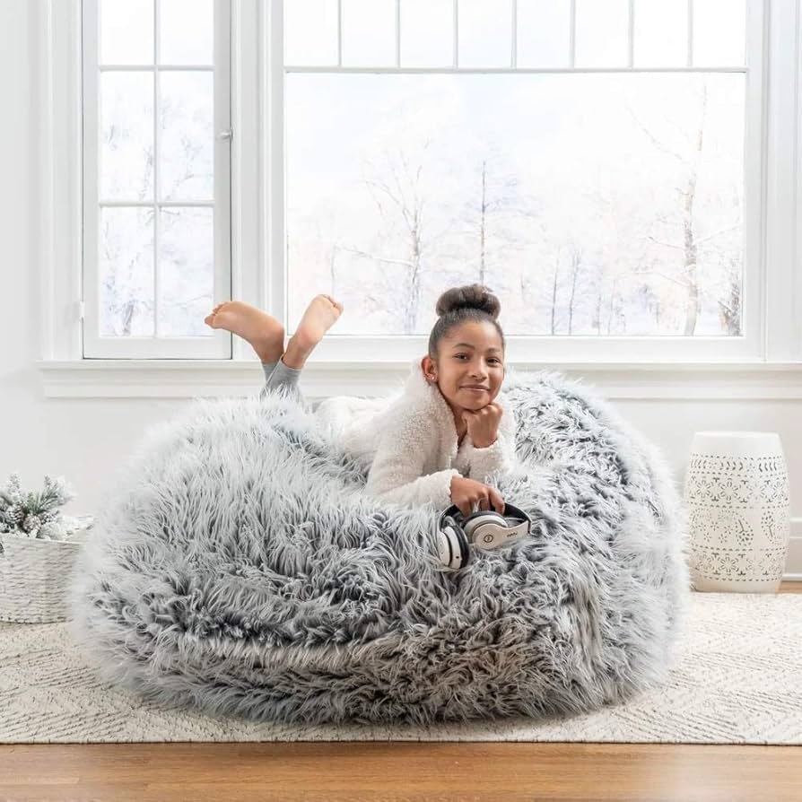 Mix Grey Furry Beanbag included or exluded fillings
